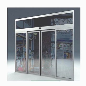 Courbe d'aluminium Porte coulissante avec capteur automatique pour l'entrée du centre commercial