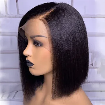 Wholesale Raw Brazilian Virgin Cuticle Aligned Human Hair Short Bob Wigs Hd Full Lace Front Wig For Black Women Human Hair