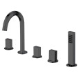 5 Hole Deck Mounted Waterfall Spout Bathtub Faucet