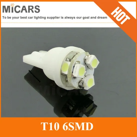Car accesories canbus error free T10 6smd auto led light