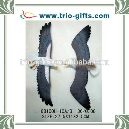 Polyresin flying sea gull plaque wall hanging