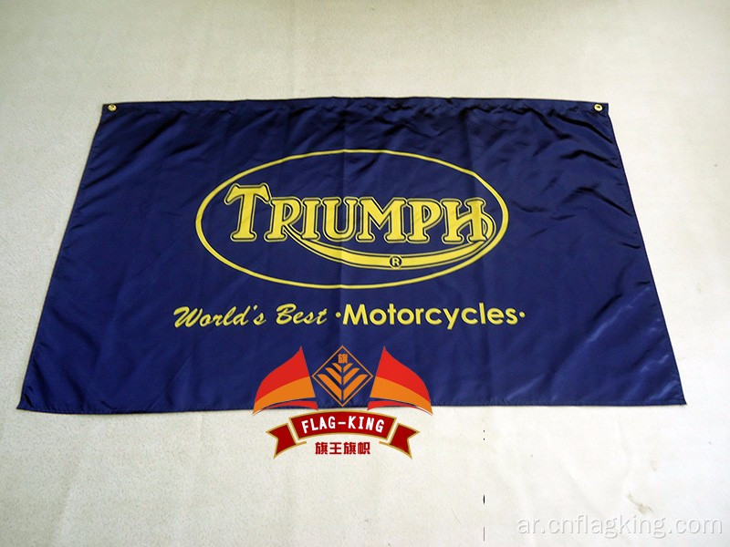 علم Triumph للدراجات النارية 3x 5ft 100٪ بوليستر 90X150CM شعار Triumph للدراجات النارية