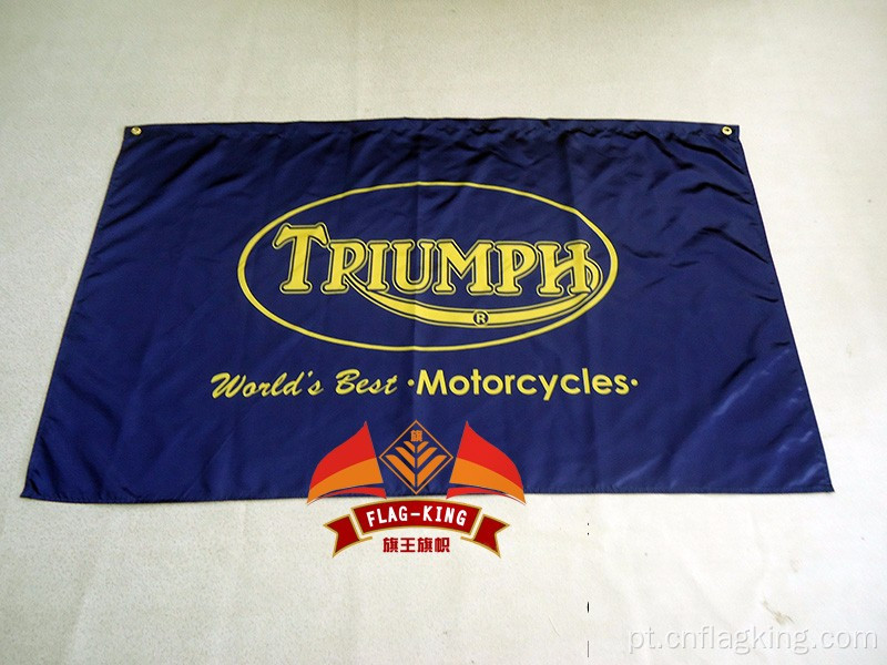 Bandeira de motocicletas Triumph 3x 5 pés 100% poliéster 90X150CM Banner de motocicletas Triumph