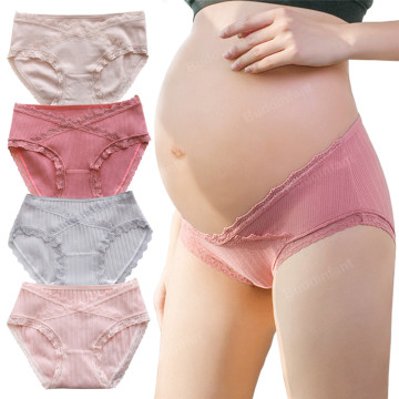 3pcs/pack maternity panties lace pregnancy underwear maternidad pants cotton belt low waist briefs pregnancy panties XXL sets