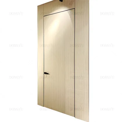 Modern Invisible Door: Wooden Hidden Wall Door with Aluminum Frame