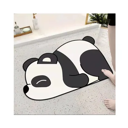 Giant Panda Absorbent Bath Mat Made from Diatom Mud: Ideal for Bathroom Flooring