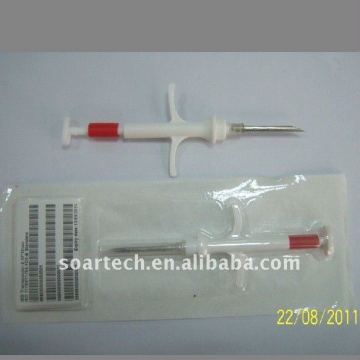 RFID animal glass transponder syringe
