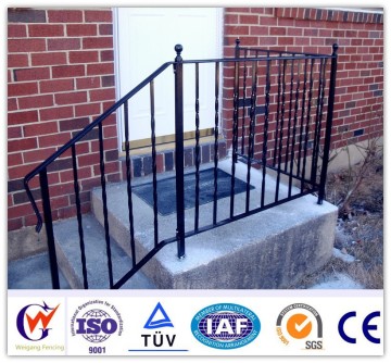 Outdoor iron railing staircase railing