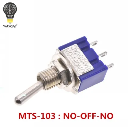 ON-OFF-ON 3 6 9 Pin Position Mini Latching Toggle Switch - MTS-103/MTS-203/MTS-303 (6A/3A)