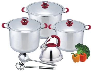 High Quality 9pcs wide edge stock pot