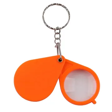 Portable Folding Keyring Loupe Magnifying Glass - Pocket Magnifier Keychain Gift