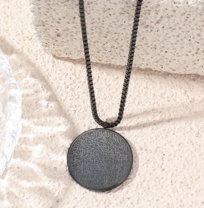 OEM ODM Islamic Quran Pendant Gold Rose Gold Black Plated Stainless Steel Necklace