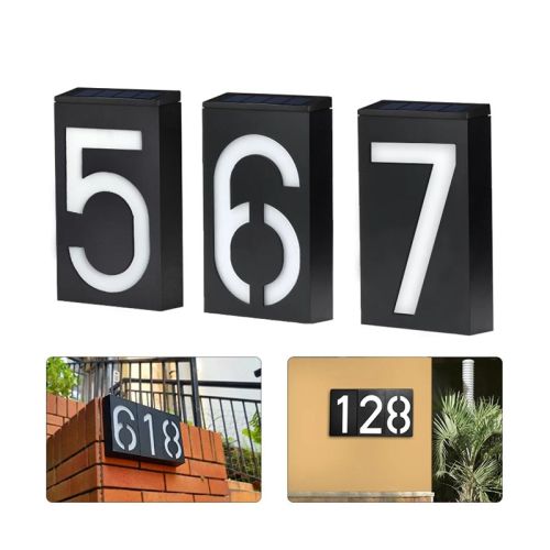 Solar Number Door Plate Lighting Outdoor