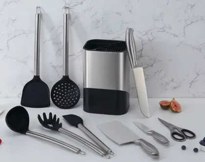 Stainless Steel Knife Block Holder Stand - Multifunctional Storage Knife Holder