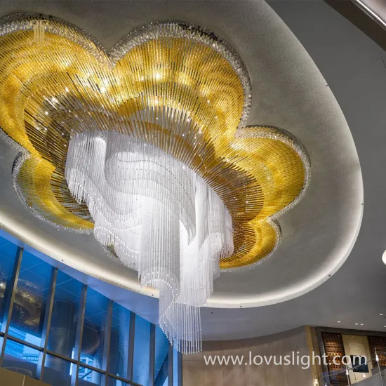 2022 large hotel high luxury chandelier flower shape chandelier customized chandelier