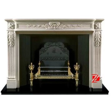 stone dimplex fireplace mantel