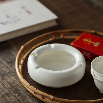 Blanc De Chine Ivory White Porcelain Custom Ashtray