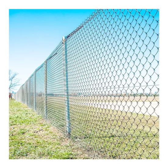 Tennis Court Chain Link Fence System Galvanized/Vinyl Coated