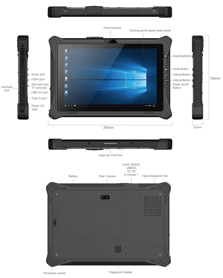 Industrial Win11 Tablet pc