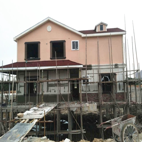 maison de villa en acier léger préfabriquée de luxe