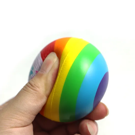2022 Hot Sale PU Color Rainbow Stress Toy Ball - PU Foam Stress Ball
