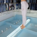 Pantalon en denim blanc pour femmes en gros