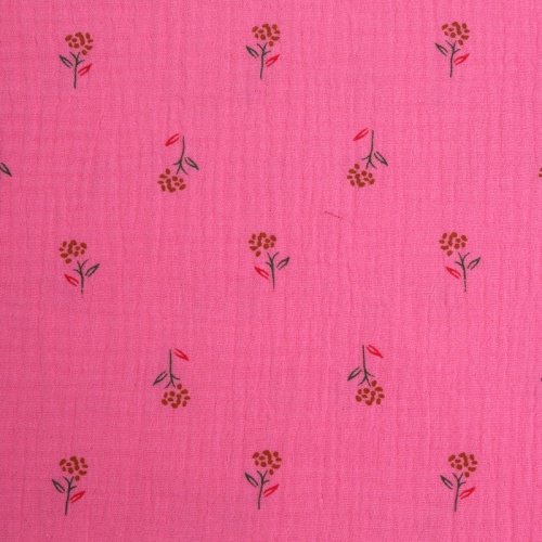 New Product Cotton Double Layer Gauze Printed Fabric