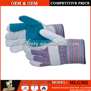 different quality cow leather gloves for option for industrial workers
