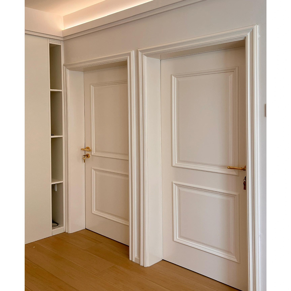 American Waterproof Prehung Room Walnut Door Modern Design Solid Wood Interior Doors For Houses