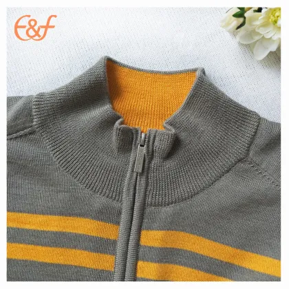 Fashion Men Striking stripes Plain Sweater