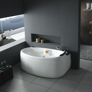 Classical freestanding oval white fiberglass air jet whirlpool clawfoot bathtub (M-8112)