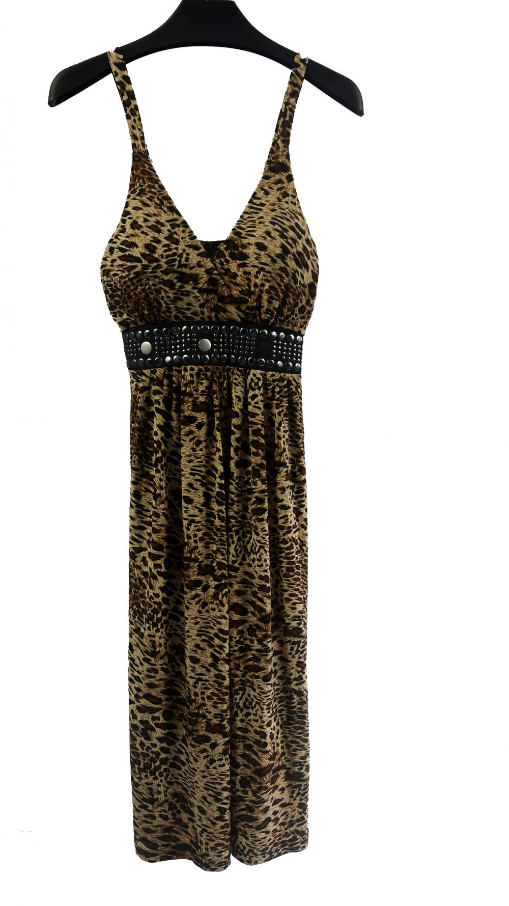 Leopard Print Sheath Club Dress For Ladies