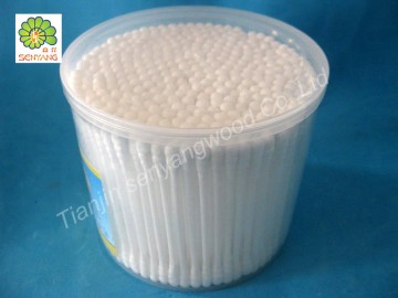 medical sterile disposable wooden baby ear bud cotton swabs