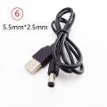 USB A Male to DC 2.0 0.6 2.5 3.5 1.35 4.0 1.7 5.5 2.1 5.5 2.5mm Power supply Plug Jack type A extension cable connector cords