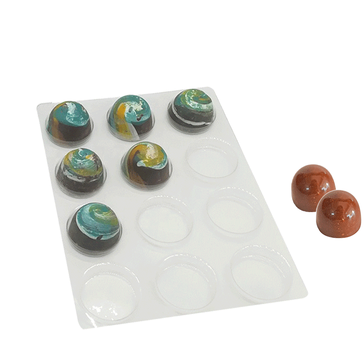 PET PP Custom Truffle Packing Chocolate Blister Tray