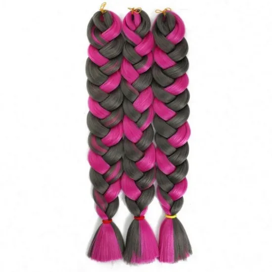 MYZYR 41Inches Synthetic Braid Ombre Braiding Hair Jumbo Braids Crochet Hair Extention Rose red Pink Light Purple Fiber 165g