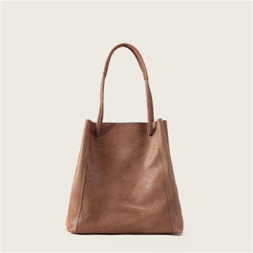 Large Capacity Genuine Leather Bucket Bag