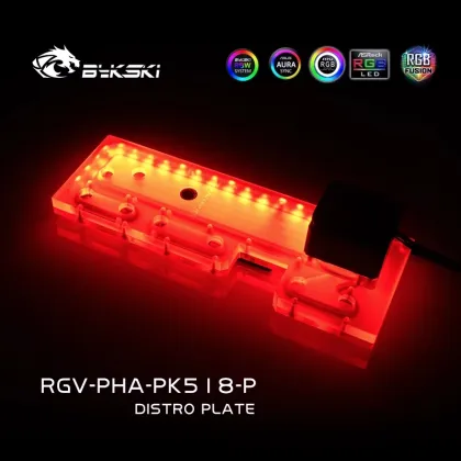 Bykski Distro Plate for PHANTEKS PK518 Case - ARGB/RGB SYNC