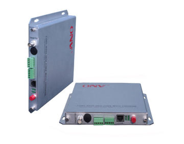 Bnc Video / Audio / Data Fiber Optic Transceiver 1 Channel With 1km / 20km Distance