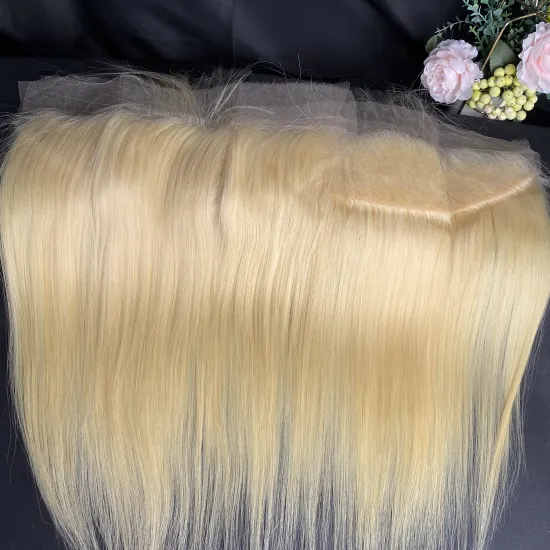 Wholesale 613 Blonde Straight HD Lace Frontal 13x4 - 100% Raw Virgin Human Hair Indian Brazilian