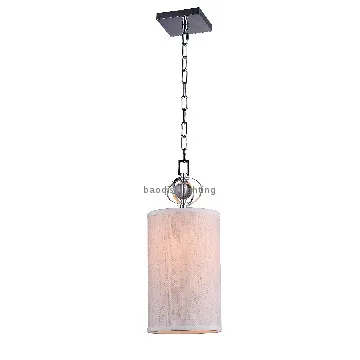 Iron Morden Chandelier, Cylindrical Fabric lamp shape