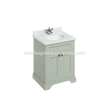 White marble vanity top,stone top with cabinet