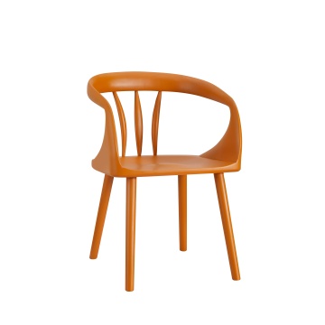 Outdoor chair with Ergonomic Armrest Backrest Design