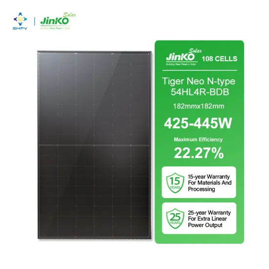 Jinko Tiger Neo Mono Perc Solar Panels: High Efficiency 425W to 445W Bifacial Photovoltaic Panels for Solar Systems