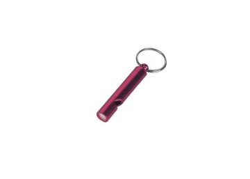 Steel Wire, Aluminum Whistle Customized Color Key Ring / Promotional Keychains 30572