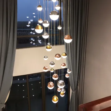 Modern Acrylic Ball Hanging Lamp - Free Shipping Gold Chrome Rose Gold Pendant Light G4 Bulbs