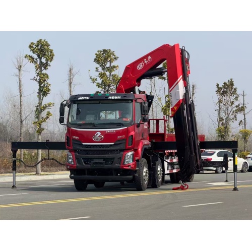 Guindaste dobrável montado em caminhão para fácil transporte