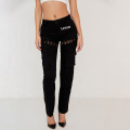 Black Lace Up Damen Cargo Pants Custom