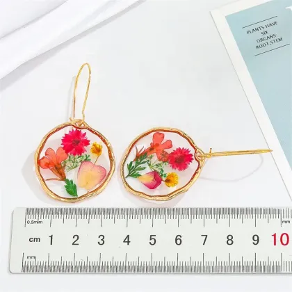 Customized Professional Pressed Flower Earrings - Bohemian Fashion Earrings Trend 2022