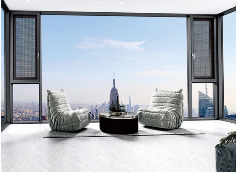 Integrated Casement Window with Broken Bridge Screen